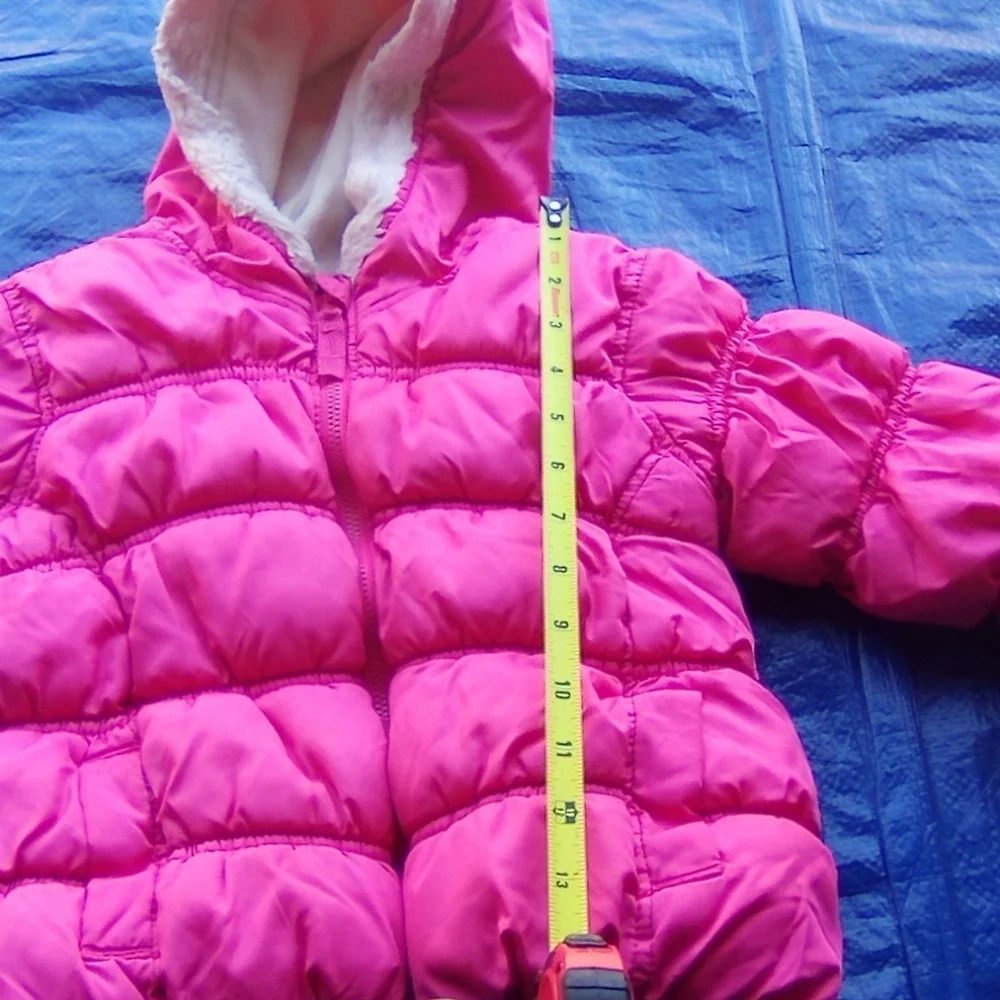 Old Navy Pink Puffer Jacket with Hood